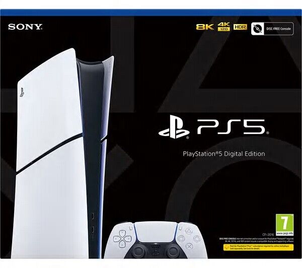 Sony PS5 Digital Edition Slim Console - White