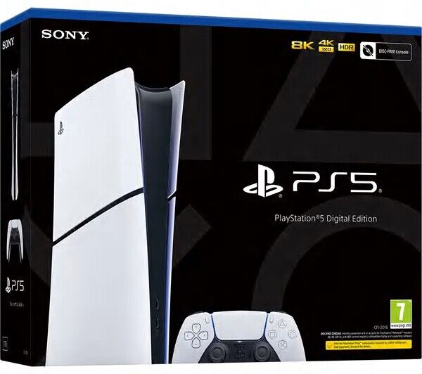 Sony PS5 Digital Edition Slim Console - White